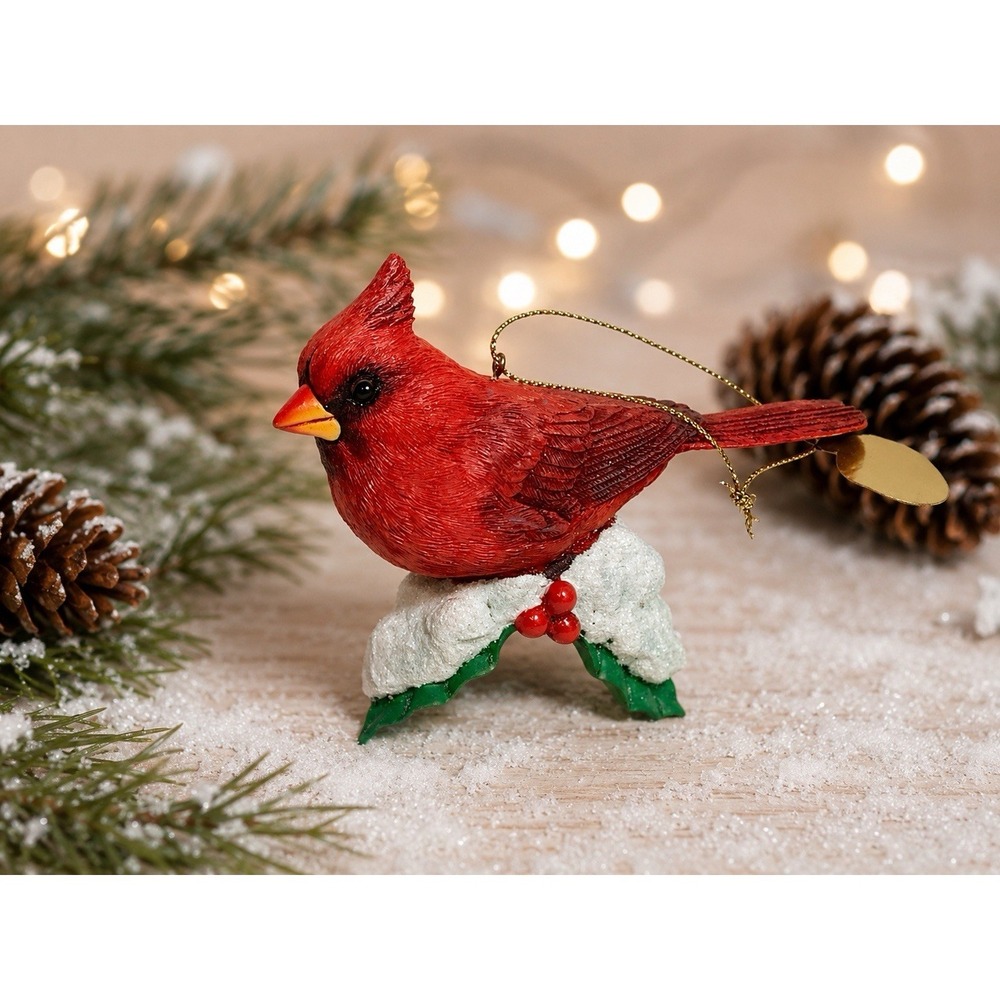 Danbury Mint Cardinal Songbird Christmas Ornament 4"
